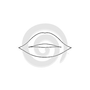 Lips icon or logo isolated sign symbol vektor illustration