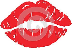 Lips jpg image with svg vector cut file for cricut and silhouette photo