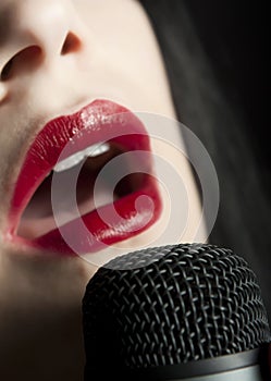 Lips and microphone