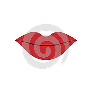 Lips mouth icon design template vector isolated