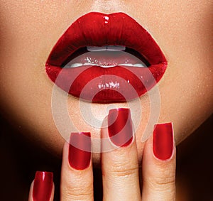 Lips and Nails closeup