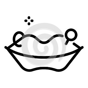 Lips piercing icon, outline style