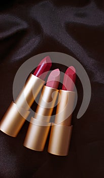 Lipstick  beautiful  luxury  present  design    a silk background elegance holiday shining