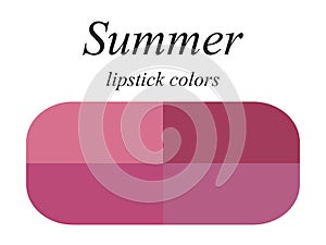 Lipstick colors for summer type.