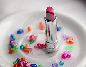 lipstick hearts romantic valentinesday photo