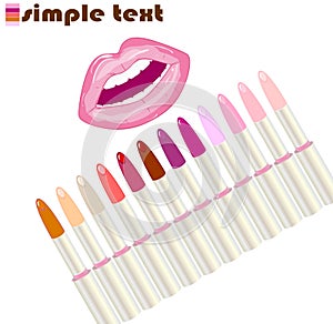 Lipstick and lip set