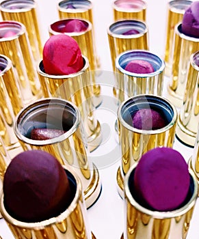 Lipstick lippy make-up for the ladies red lips beauty fashion cosmetic product closeup view image photo photo