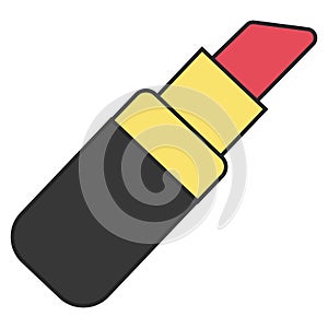 Lipstick makeup flat icon. Vector