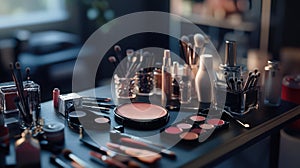 lipstick makeup on table