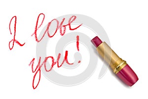 Lipstick and words I love you!