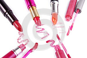 Lipsticks isolated