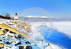 Liptovska Mara Lake in Winter