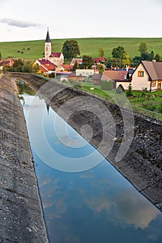 Liptovsky Trnovec village center in Slovakia.