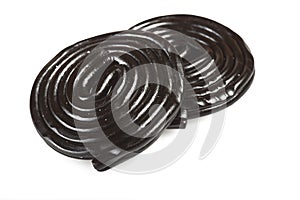 Liqorice wheels candies