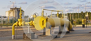 Liquefied gas tanks at the LNG terminal, Swinoujscie, Poland