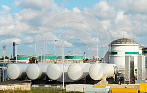 Liquefied natural gasLNG distribution station-LNG cisterns and oil terminal in Klaipeda port