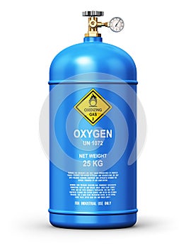 Liquefied oxygen industrial gas container