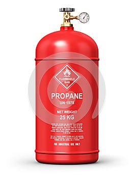 Liquefied propane industrial gas container