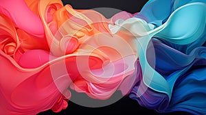 Liquid art. Living splash structure. Mixing colors. Generated using a neural network.