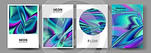 Liquid background, neon, metal, vector Seth.Fluid colors wallpaper