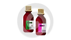 Liquid Bottles icon animation for medical motion graphics