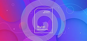 Liquid bubble shape abstract background for fresh water feel concept design. Round shape color fluid with geometric line element