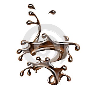 Liquid chocolate, caramel or cocoa illustration