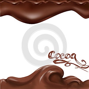 Liquid chocolate, caramel or cocoa illustration