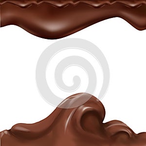 Liquid chocolate, caramel or cocoa illustration