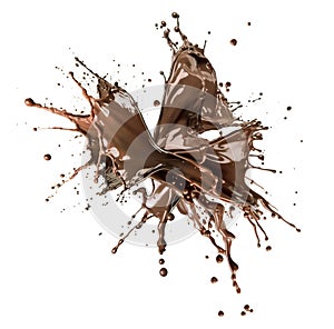 liquid chocolate splash explosion. Generative A.I