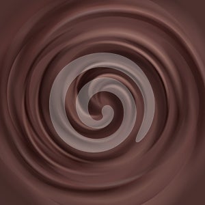 Liquid chocolate swirl vector background