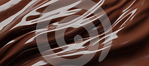 Liquid chocolate texture background 3D render