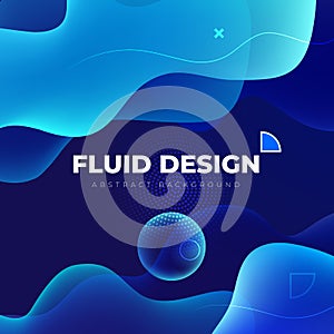 Liquid color background design. Blue Fluid gradient shapes composition. Futuristic design posters. Eps10 vector.