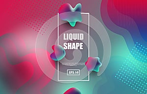 Liquid color background design. Fluid gradient shapes composition. Futuristic design posters.