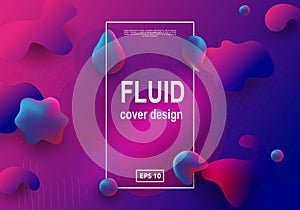 Liquid color background design. Fluid gradient shapes composition. Futuristic design posters.