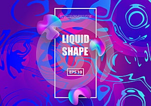 Liquid color background design. Fluid gradient shapes composition. Futuristic design posters.