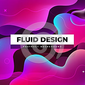 Liquid color background design. Fluid gradient shapes composition. Futuristic design posters. Eps10 vector.