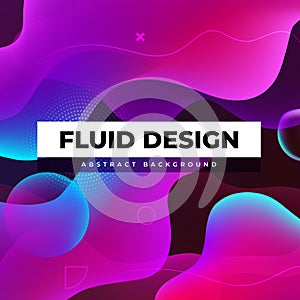 Liquid color background design. Fluid gradient shapes composition. Futuristic design posters. Eps10 vector.