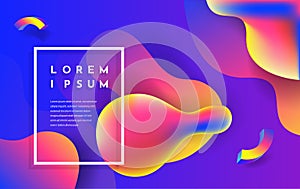 Liquid color background design. Fluid gradient shapes composition. Futuristic design posters. Eps10 vector.