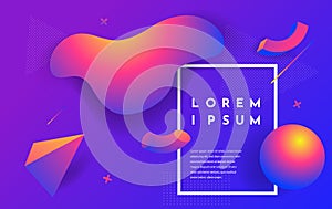 Liquid color background design. Fluid gradient shapes composition. Futuristic design posters. Eps10 vector.