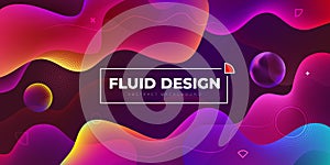 Liquid color background design. Fluid gradient shapes composition. Futuristic design posters. Eps10 vector.