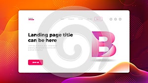 Liquid color background design for Landing page site. Fluid gradient shapes composition. Futuristic design posters