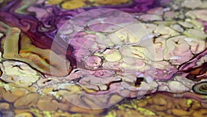 Liquid Colorful Paint pattens mix in slow motion. Liquid color paint patterns texture top Video