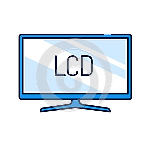 Liquid-crystal display color line icon. Full High Definition. Resolution 1920 1080 pixels and a frame rate of at least 24 sec.