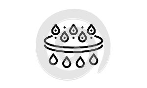 Liquid drop clean, filter water icon, Aqua clear, logo design, vector illustration outline sign