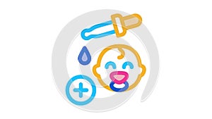 liquid dropper for baby Icon Animation