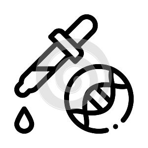 Liquid Dropper Pipette Biomaterial Vector Icon