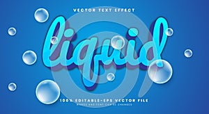Liquid editable text effect template