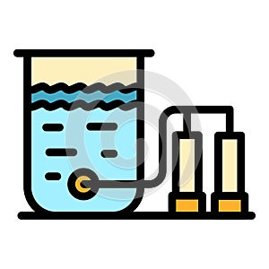 Liquid filter system icon vector flat