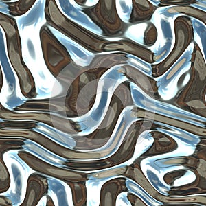 Liquid flowing silver metal